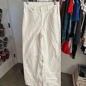 H&M Cream Flare & Wide Leg Jeans
